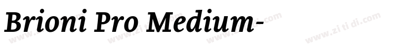 Brioni Pro Medium字体转换